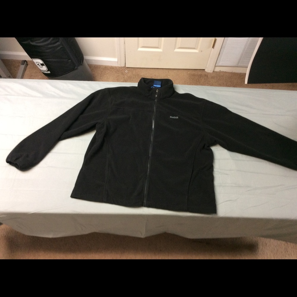 Reebok black fleece full zip